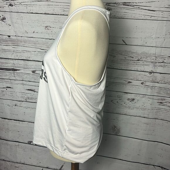 Adidas White Racerback Athletic Tank Top - Picture 3 of 6